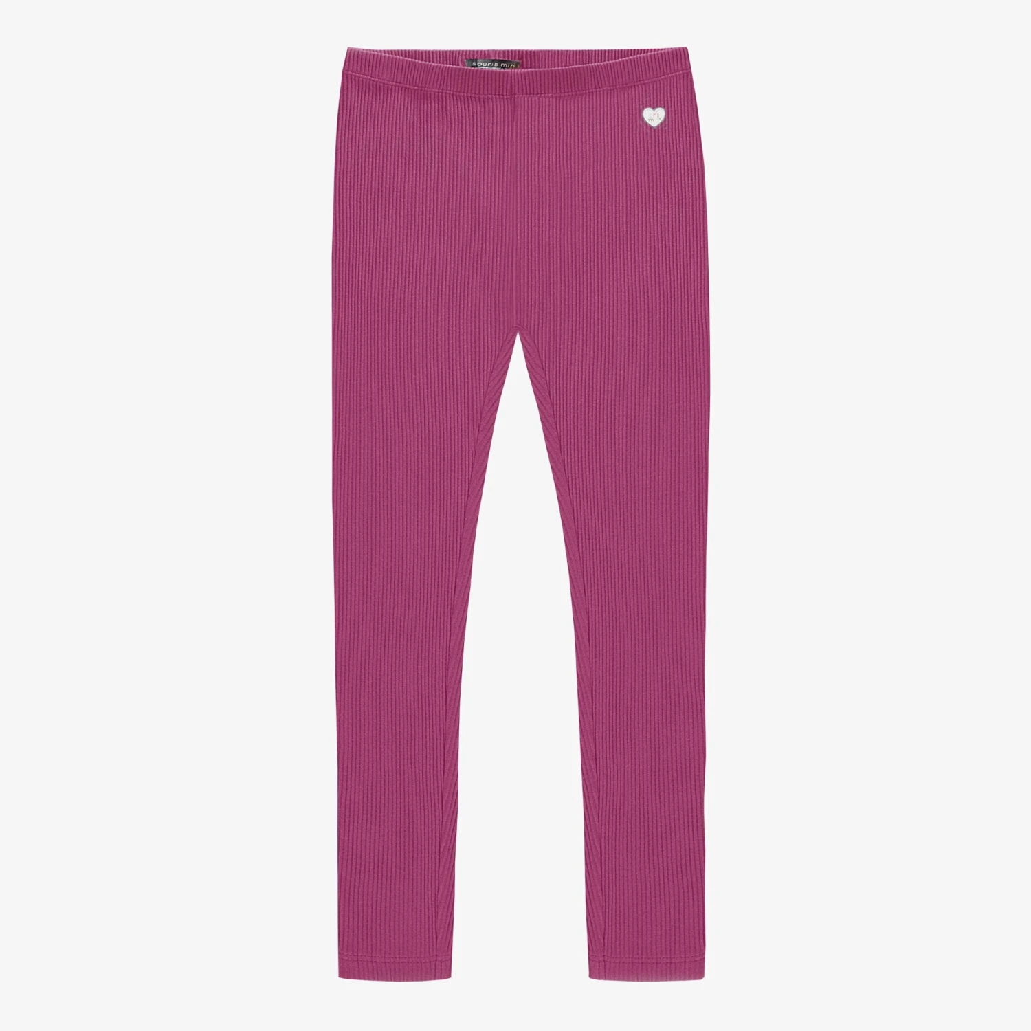 Legging Mauve En Tricot Côtelé, Enfant 1 Legging Mauve En Tricot Côtelé, Enfant
