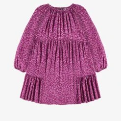 Robe Mauve à Motif Floral, Enfant