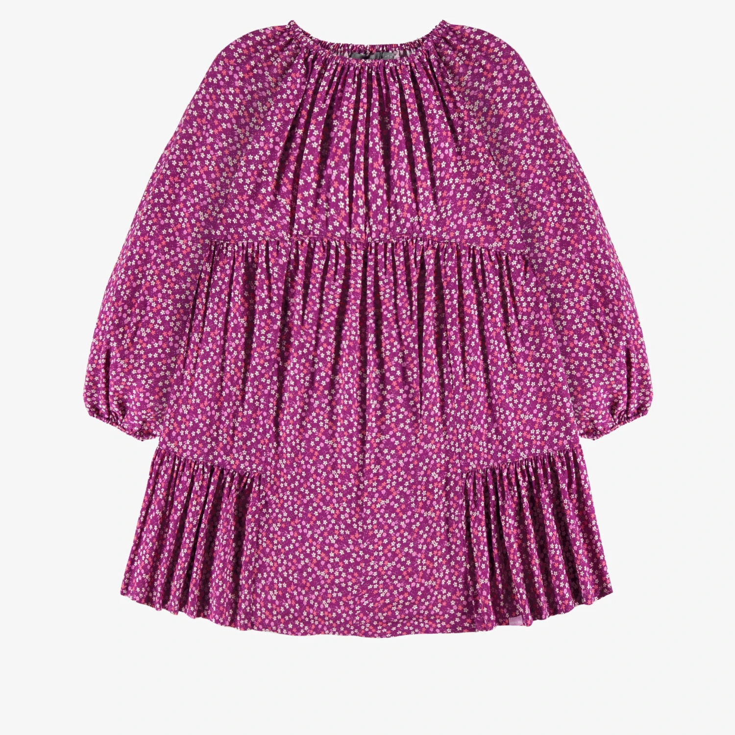 Robe Mauve à Motif Floral, Enfant 1 Robe Mauve à Motif Floral, Enfant