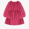 Robe Rose Framboise à Motif Floral, Enfant