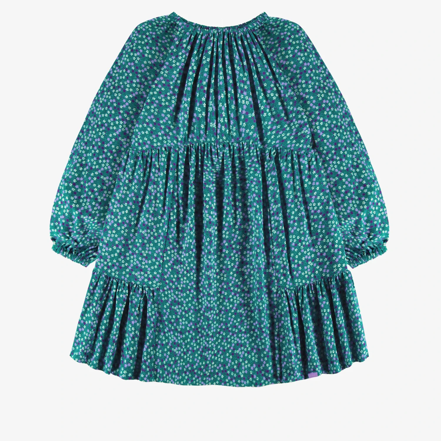 Robe Turquoise à Motif Floral, Enfant 1 Robe Turquoise à Motif Floral, Enfant