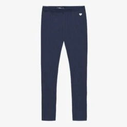 Legging Bleu Marine En Tricot Côtelé, Enfant