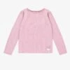 T-shirt Rose à Motif Pointelle, Enfant