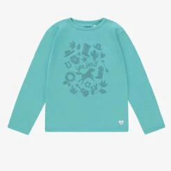 T-shirt Turquoise à Motifs Western, Enfant