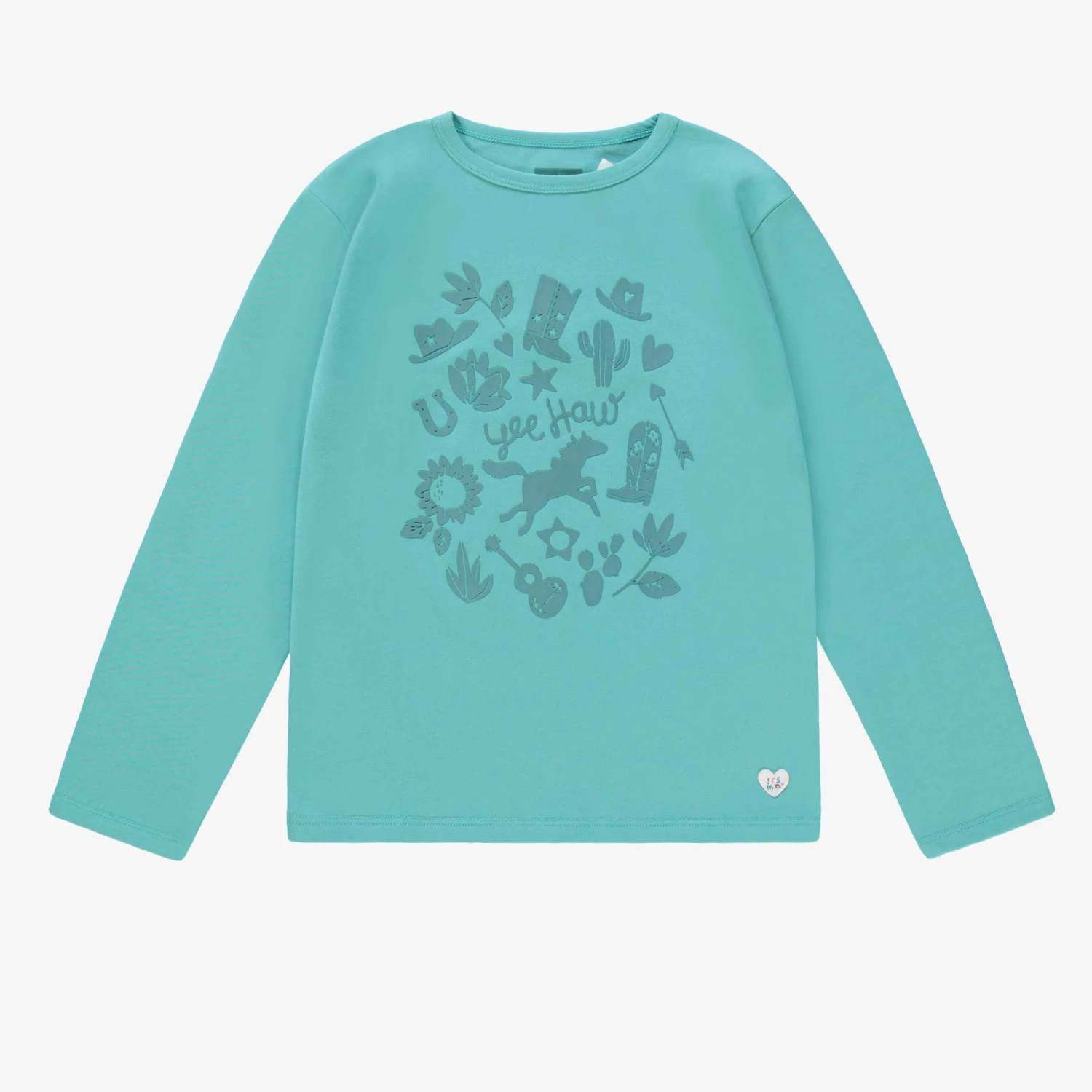 T-shirt Turquoise à Motifs Western, Enfant 1 T-shirt Turquoise à Motifs Western, Enfant