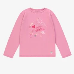 T-shirt Rose à Motifs De L’espace, Enfant