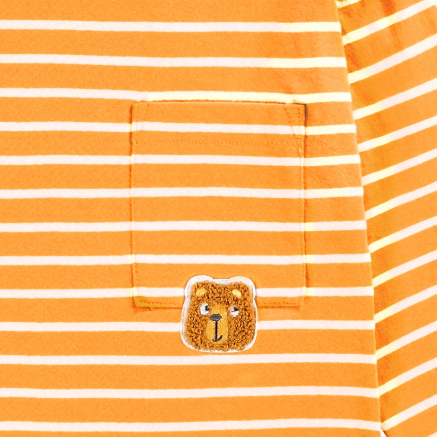 T-shirt Orange à Rayures, Enfant 3 T-shirt Orange à Rayures, Enfant – Image 3