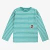 T-shirt Turquoise à Rayures, Enfant