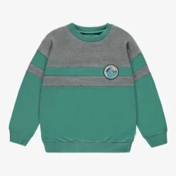 Chandail Vert Et Gris En Molleton, Enfant