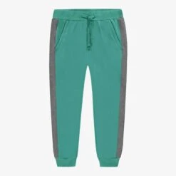 Pantalon Style Jogger Vert Et Gris, Enfant