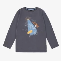 T-shirt Gris Foncé Avec Illustration, Enfant