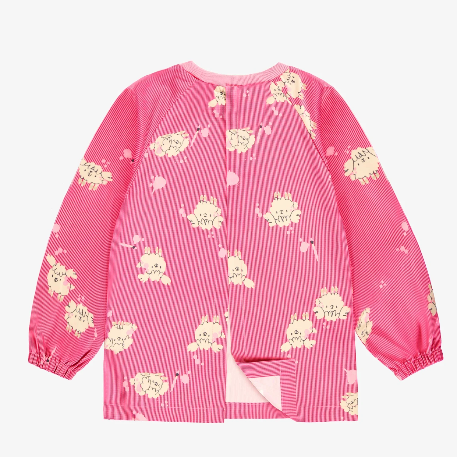 Couvre-tout Rose à Rayures Et Motifs De Chiens, Enfant 8 Couvre-tout Rose à Rayures Et Motifs De Chiens, Enfant – Image 8