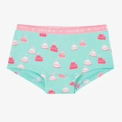 Culotte Garçonne Turquoise à Motifs De Gâteaux, Enfant