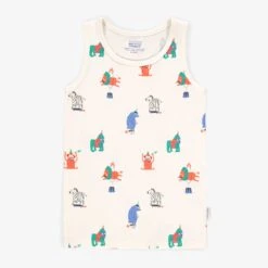 Camisole Crème à Motifs D’animaux, Enfant