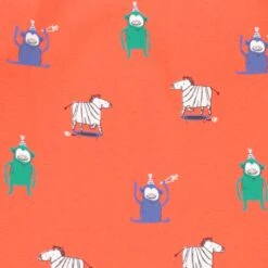 Boxer Orange à Motifs De Singes Et De Zèbres, Enfant -Souris Mini Boutique F25C6102C 98 Detail