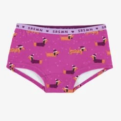 Culotte Garçonne Mauve à Motifs De Chiens, Enfant