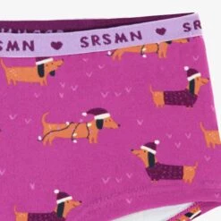 Culotte Garçonne Mauve à Motifs De Chiens, Enfant 5 Culotte Garçonne Mauve à Motifs De Chiens, Enfant -Souris Mini Boutique F25C6603C 98 Zoom2