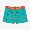 Boxer Turquoise à Motifs De Chiens, Enfant