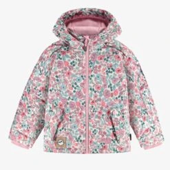 Habit De Neige Deux Pièces Rose Avec Fleurs, Enfant -Souris Mini Boutique F25C7050C 98 Top