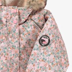 Habit De Neige Une Pièce Rose Avec Fleurs, Enfant -Souris Mini Boutique F25C7070C 98 Detail Badge2