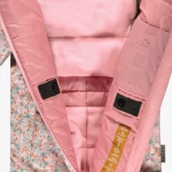 Habit De Neige Une Pièce Rose Avec Fleurs, Enfant -Souris Mini Boutique F25C7070C 98 Detail Taille2