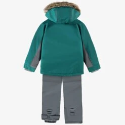 Habit De Neige Deux Pièces Vert émeraude Et Gris, Enfant -Souris Mini Boutique F25C7120C 98 Kit B