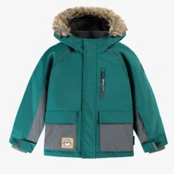 Habit De Neige Deux Pièces Vert émeraude Et Gris, Enfant -Souris Mini Boutique F25C7120C 98 Top