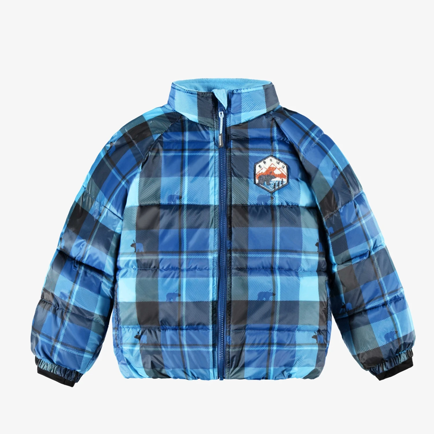 Habit De Neige 3 En 1 Bleu, Carreaux Et Noir, Enfant 7 Habit De Neige 3 En 1 Bleu, Carreaux Et Noir, Enfant – Image 7