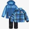 Habit De Neige 3 En 1 Bleu, Carreaux Et Noir, Enfant