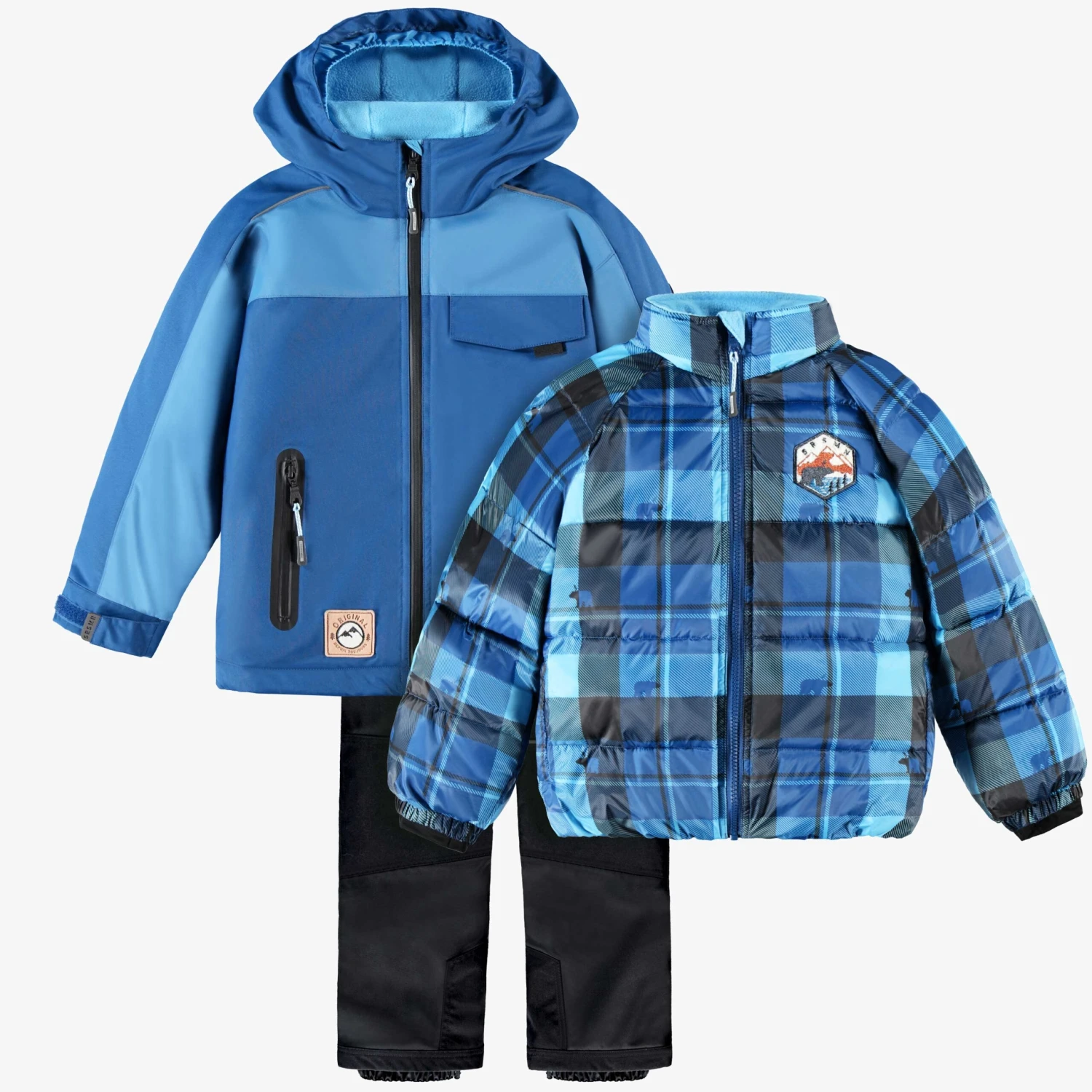 Habit De Neige 3 En 1 Bleu, Carreaux Et Noir, Enfant 1 Habit De Neige 3 En 1 Bleu, Carreaux Et Noir, Enfant
