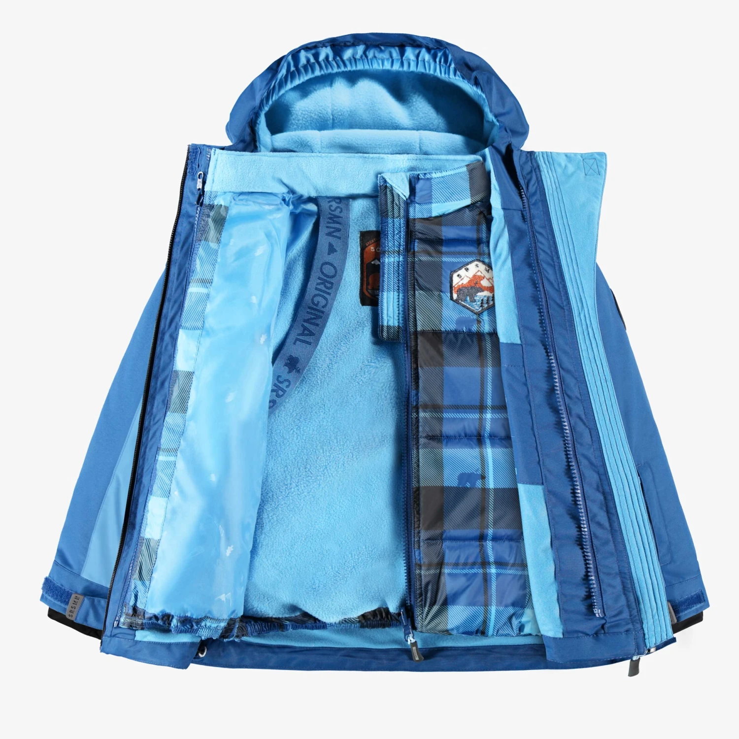 Habit De Neige 3 En 1 Bleu, Carreaux Et Noir, Enfant 8 Habit De Neige 3 En 1 Bleu, Carreaux Et Noir, Enfant – Image 8