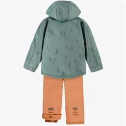Habit De Neige Deux Pièces Vert Avec Motifs De Sapins, Enfant -Souris Mini Boutique F25C7150C 98 Kit B2