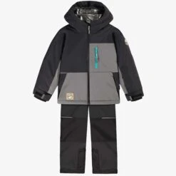 Habit De Neige Deux Pieces PERFO+ Noir, Enfant