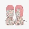 Mitaines Roses En Nylon Avec Motif Floral, Enfant