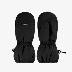 Mitaines Noires En Nylon, Enfant