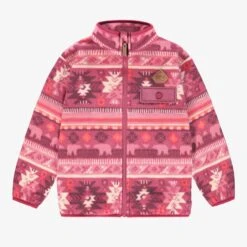 Veste Rose En Polar Avec Motifs, Enfant