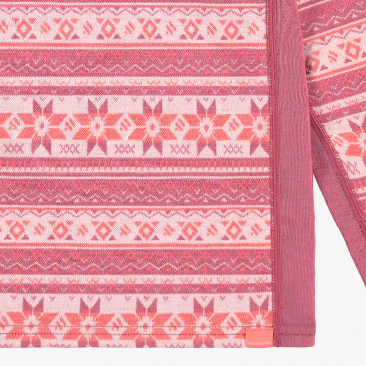 Chandail Rose En Laine Mérinos Avec Motifs Jacquard, Enfant 6 Chandail Rose En Laine Mérinos Avec Motifs Jacquard, Enfant – Image 6