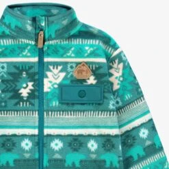 Veste Turquoise En Polar Avec Motifs, Enfant -Souris Mini Boutique F25C7504C 98 Zoom