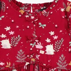 Robe Rouge à Motifs Festifs, Enfant 9 Robe Rouge à Motifs Festifs, Enfant -Souris Mini Boutique F25C8005C Zoom