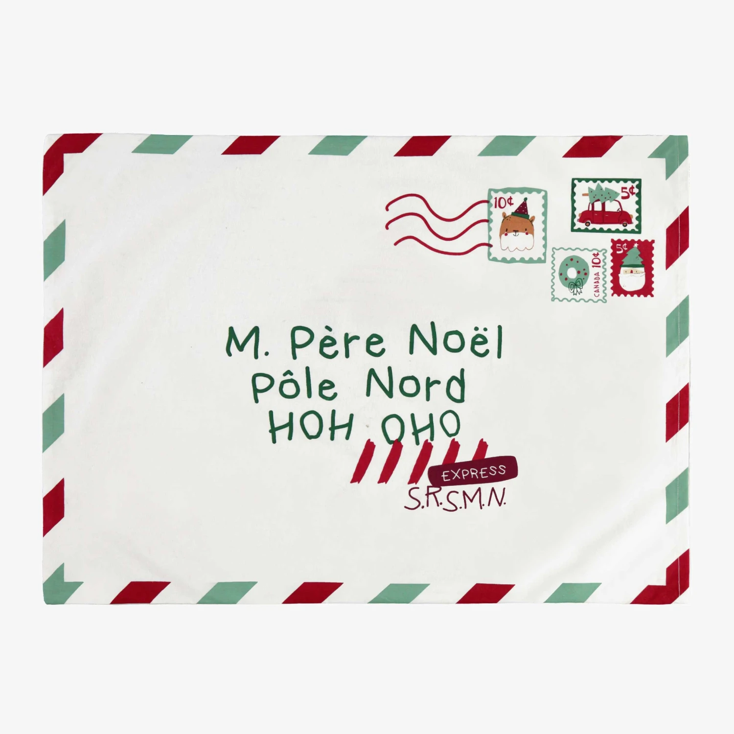 Taie D'oreiller Réversible « Lettre Au Père Noël » 1 Taie D'oreiller Réversible « Lettre Au Père Noël »