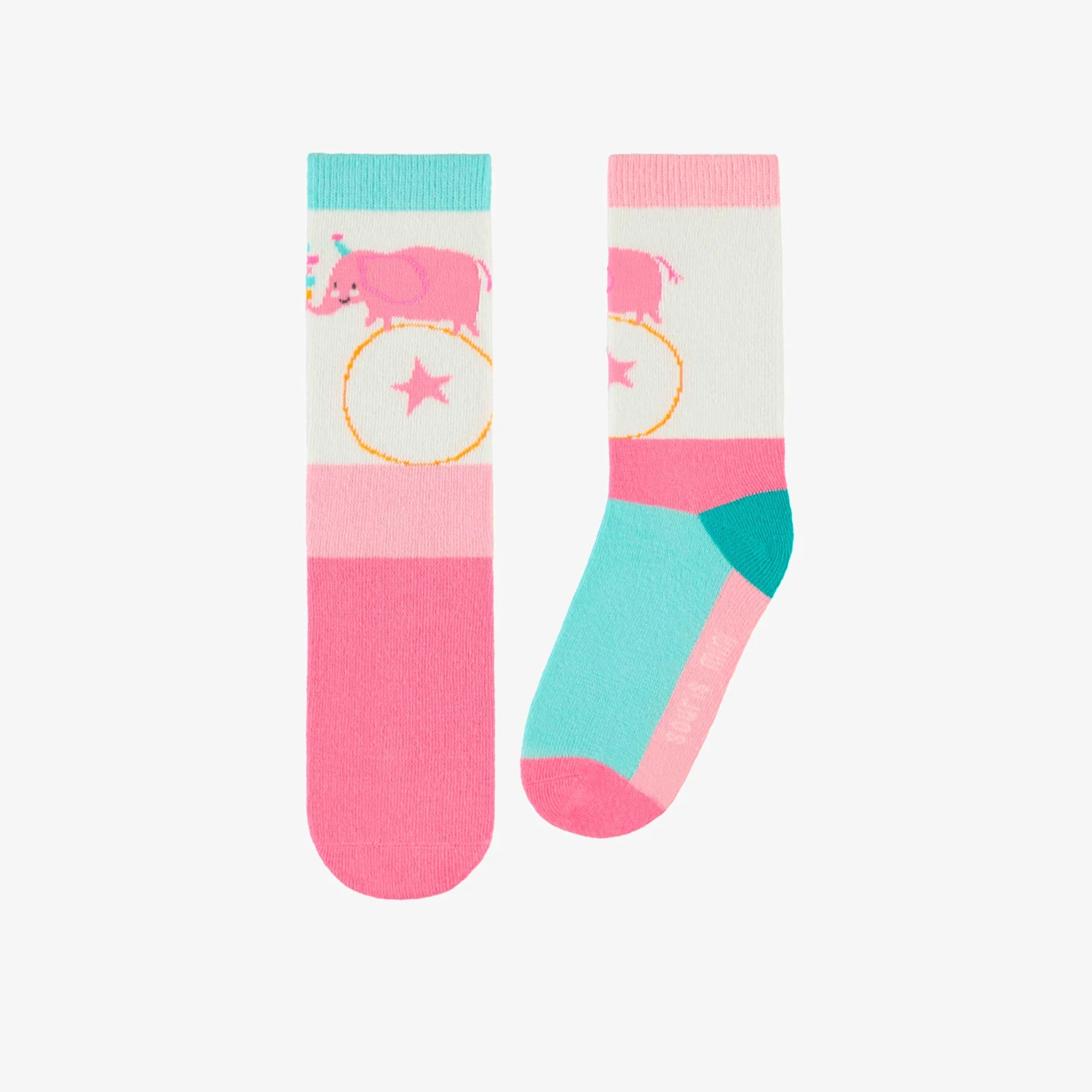 Chaussettes Crème Avec éléphant, Enfant 1 Chaussettes Crème Avec éléphant, Enfant
