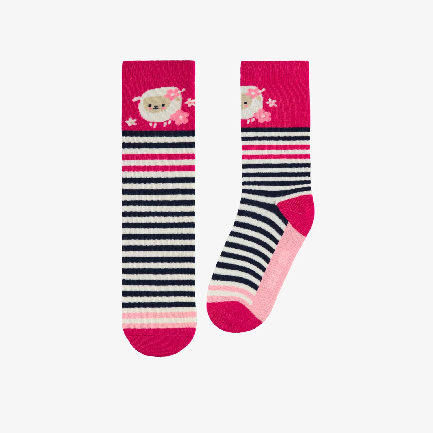 Chaussettes Roses à Rayures, Enfant 1 Chaussettes Roses à Rayures, Enfant