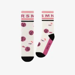 Chaussettes Crème à Motifs De Chiens Et De Ballons, Enfant