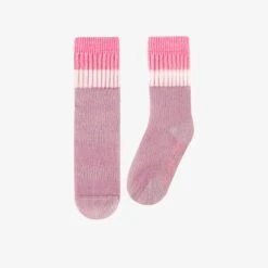 Chaussettes Roses En Laine Mérinos, Enfant