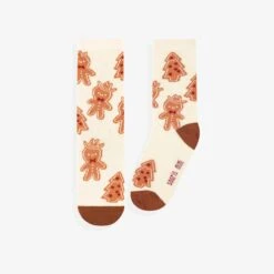 Chaussettes Crème à Motifs Pain D’épices, Enfant