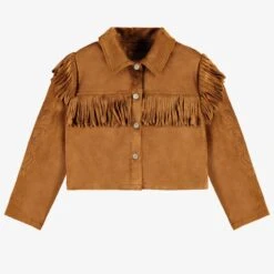 Veste Brune En Faux Suède, Enfant