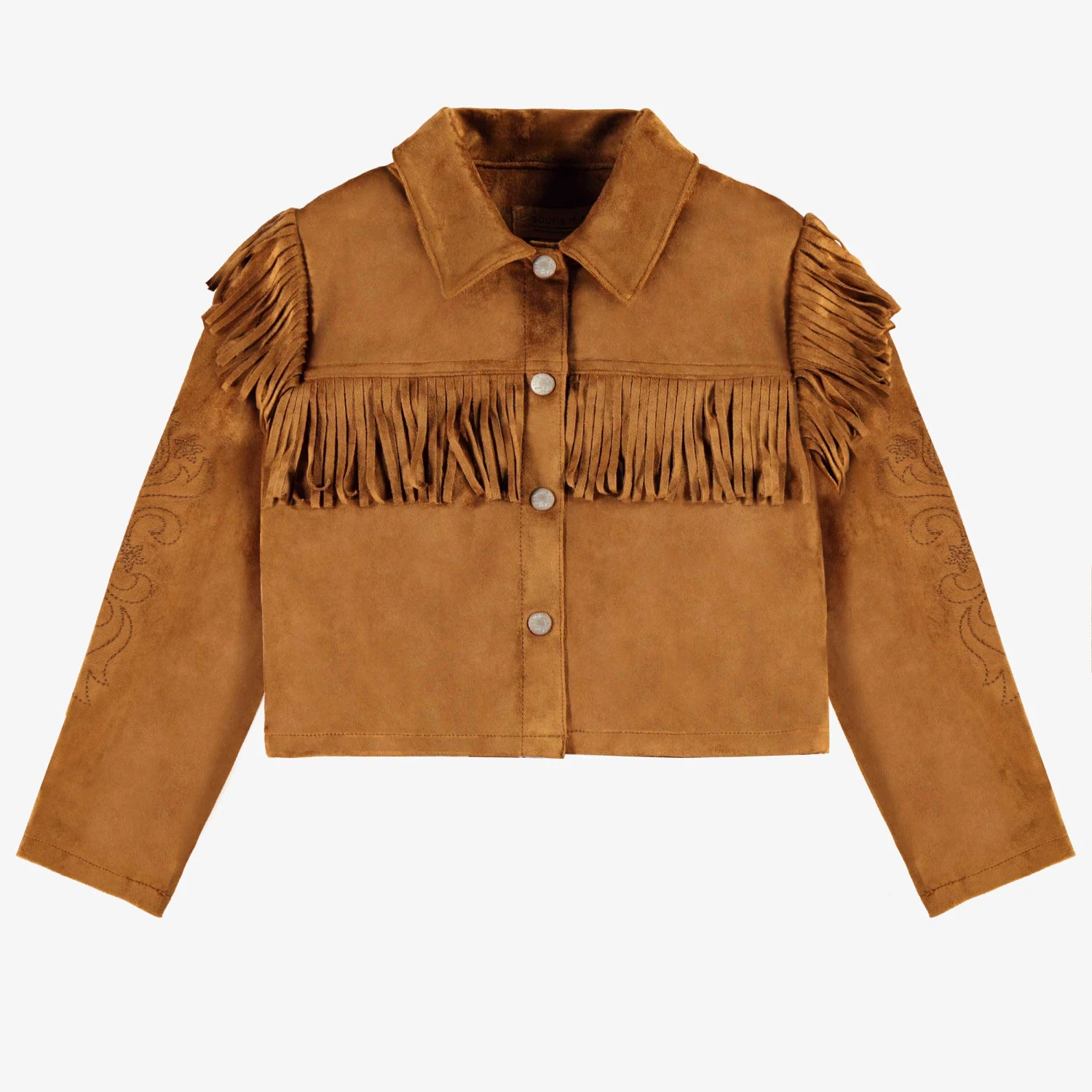 Veste Brune En Faux Suède, Enfant 1 Veste Brune En Faux Suède, Enfant