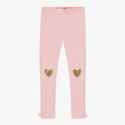 Legging Rose Avec Cœurs, Enfant