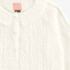 Cardigan Blanc Pelucheux, Enfant -Souris Mini Boutique F25C9808C Zoom