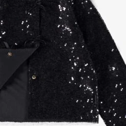 Veston Noir à Paillettes, Enfant -Souris Mini Boutique F25C9815C 98 Detail